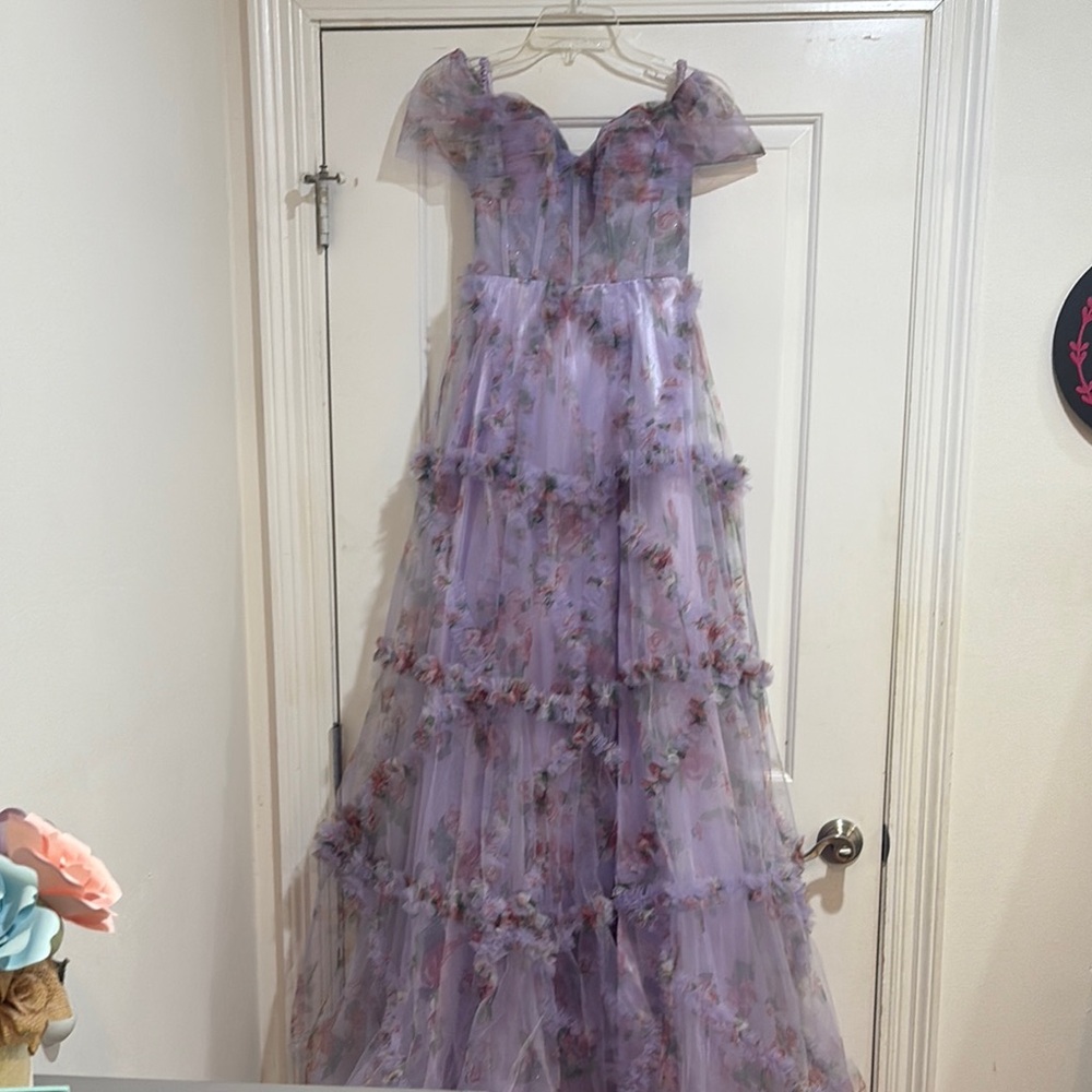 ANDREA FENZI Lavender Tulle Dress